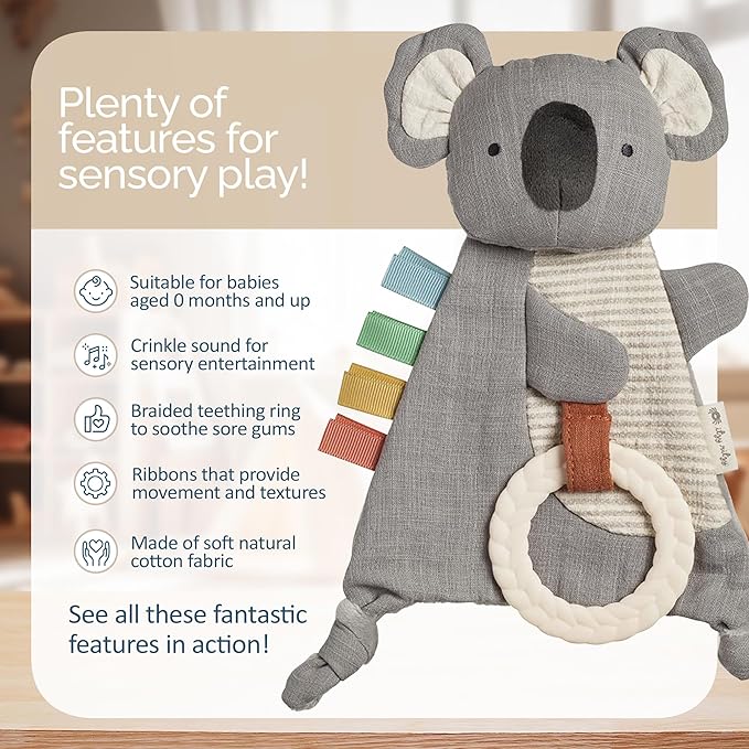 Koala Bitzy Crinkle™ Sensory Toy with Teether