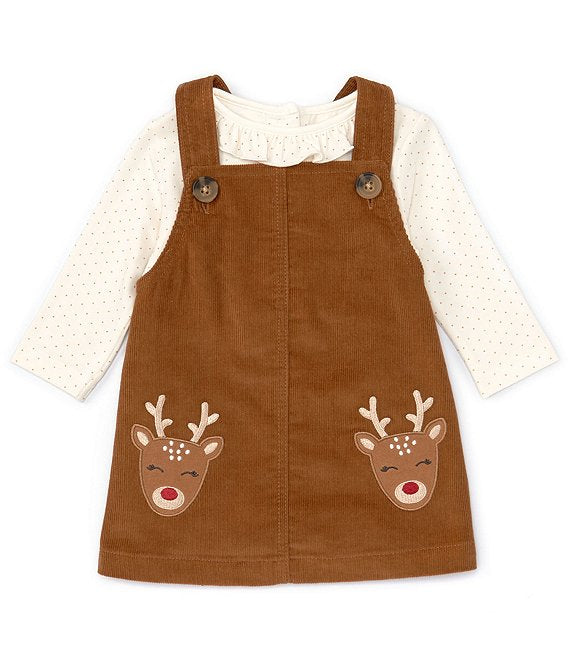 Reindeer Corduroy Dress