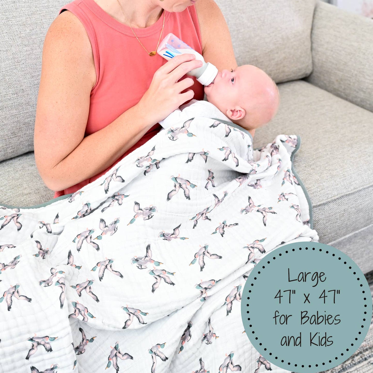 Quackin'up Baby Muslin Quilt