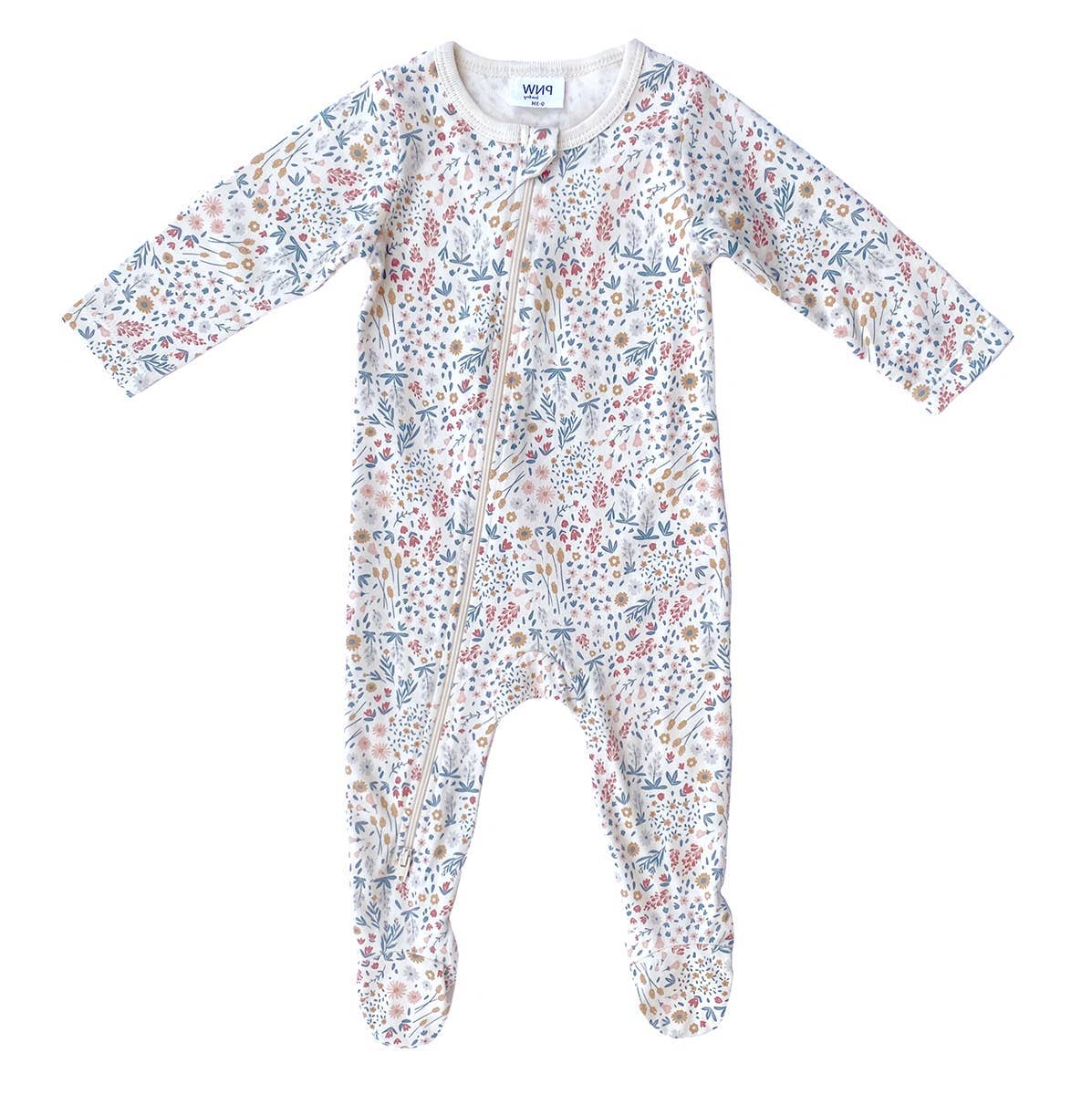 PNW Baby Footed Zip Romper- Mountain Meadow