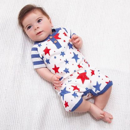 Stars & Stripes 4th of July Shorty Romper