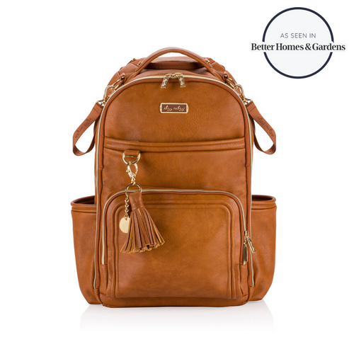 Boss Plus™ Backpack Diaper Bag - Cognac