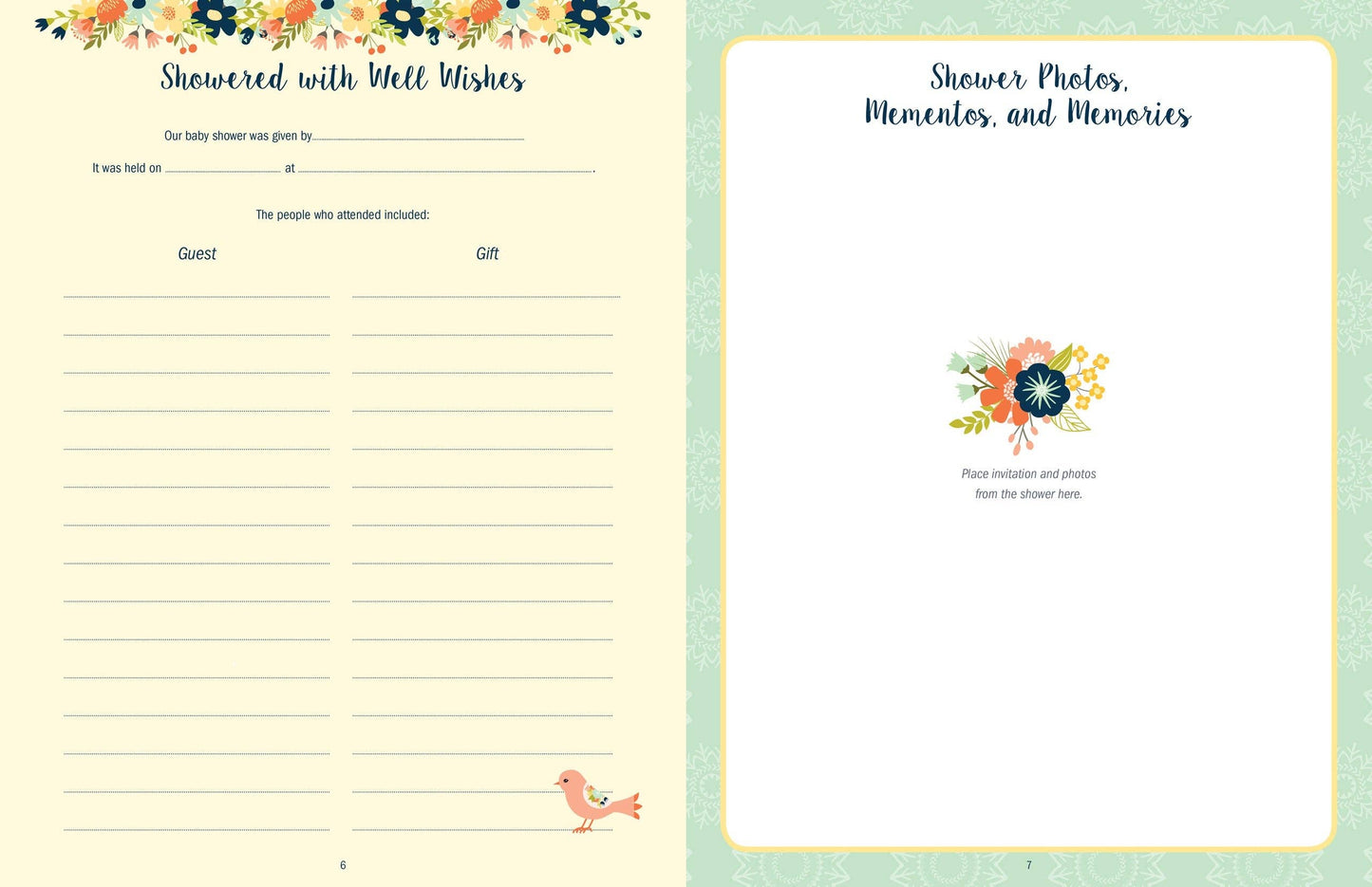 Baby's Book: The First Five Years Floral