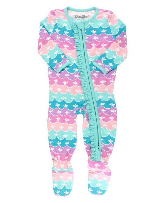 Ruffled Footed One Piece Pajama