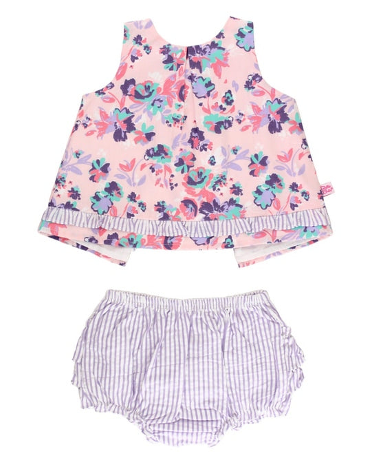 Woven Ruffle Swing Top and Bloomer Set