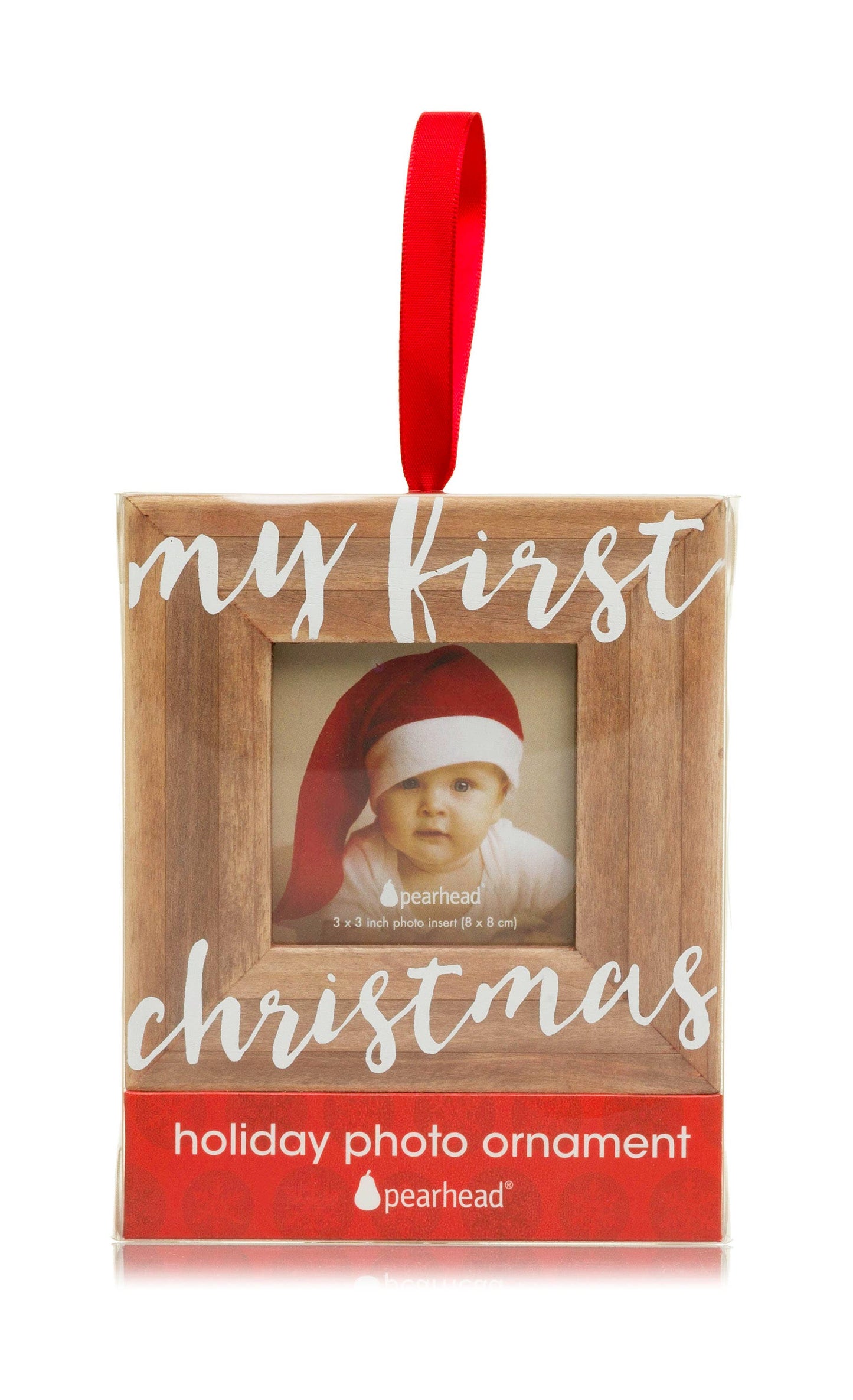 My First Christmas Wooden Holiday Picture Frame Ornament