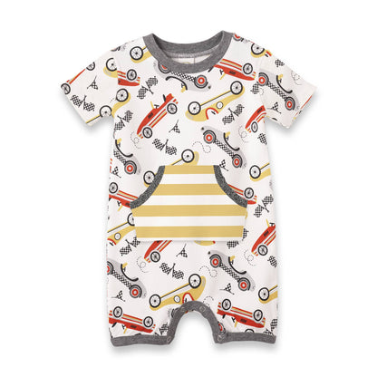 Baby Boy's Speed Racer Bamboo Shortie Romper