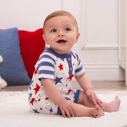 Stars & Stripes 4th of July Shorty Romper