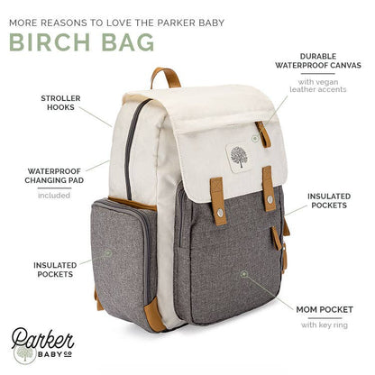 Birch Bag - Diaper Backpack in Cream