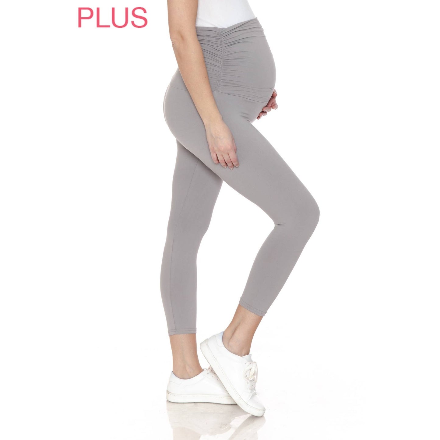 Plus Size Buttery Soft Maternity Capri Leggings