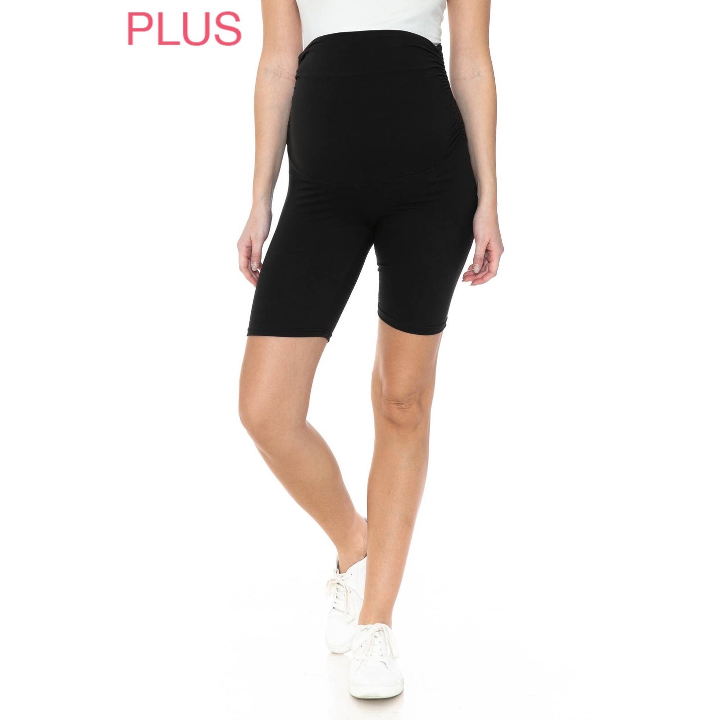 Plus Size Buttery Soft Stretch Maternity Shorts