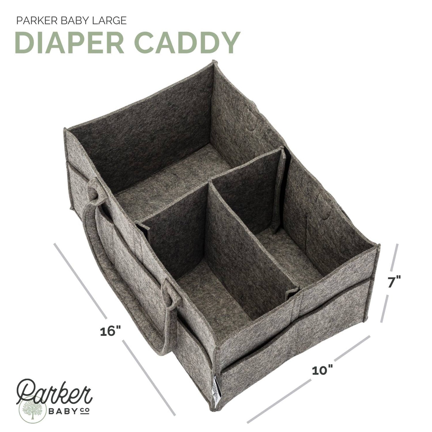 Diaper Caddy in Peppercorn