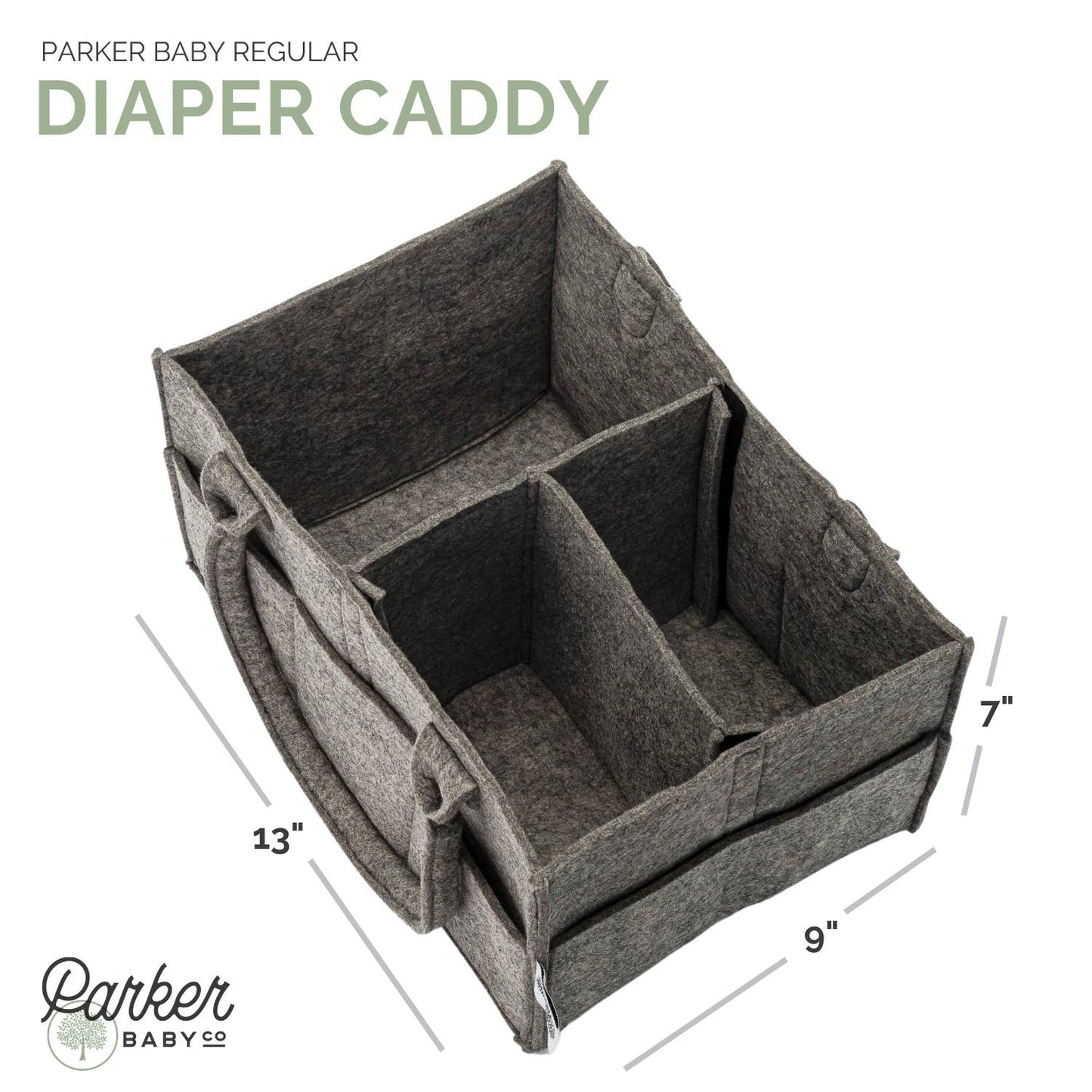 Diaper Caddy in Peppercorn