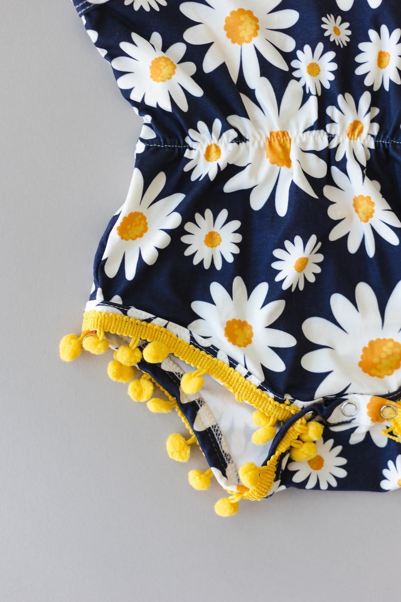 Daisy for You Pom Pom Romper