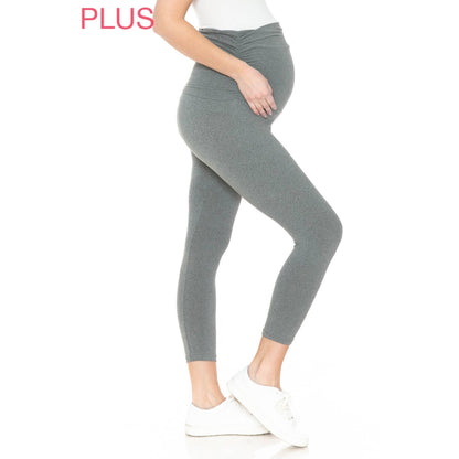 Plus Size Buttery Soft Maternity Capri Leggings