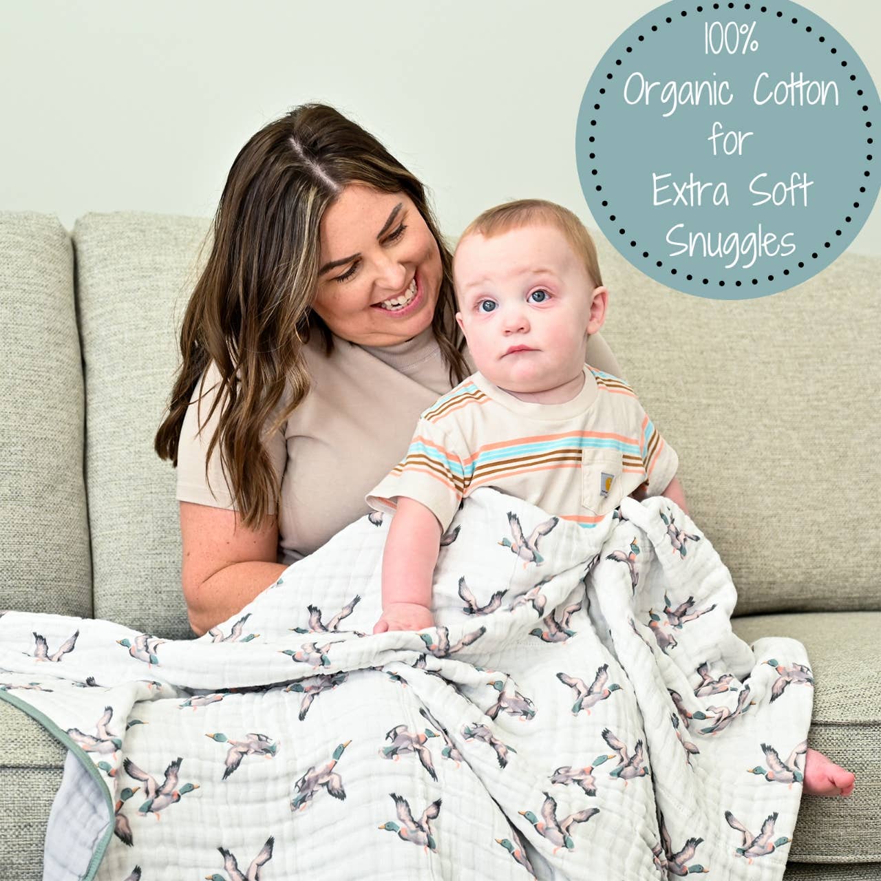 Quackin'up Baby Muslin Quilt