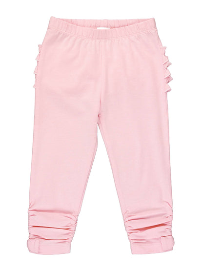 Pink Ruched Bow Leggings