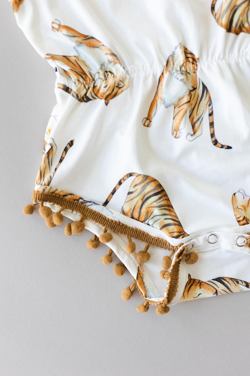 Tiger Queen Pom Pom Romper