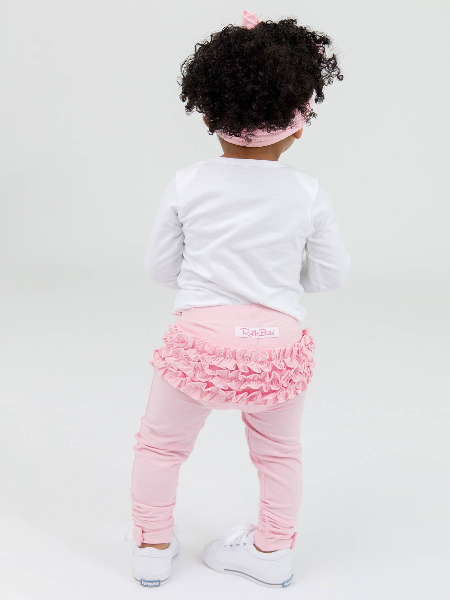 Pink Ruched Bow Leggings