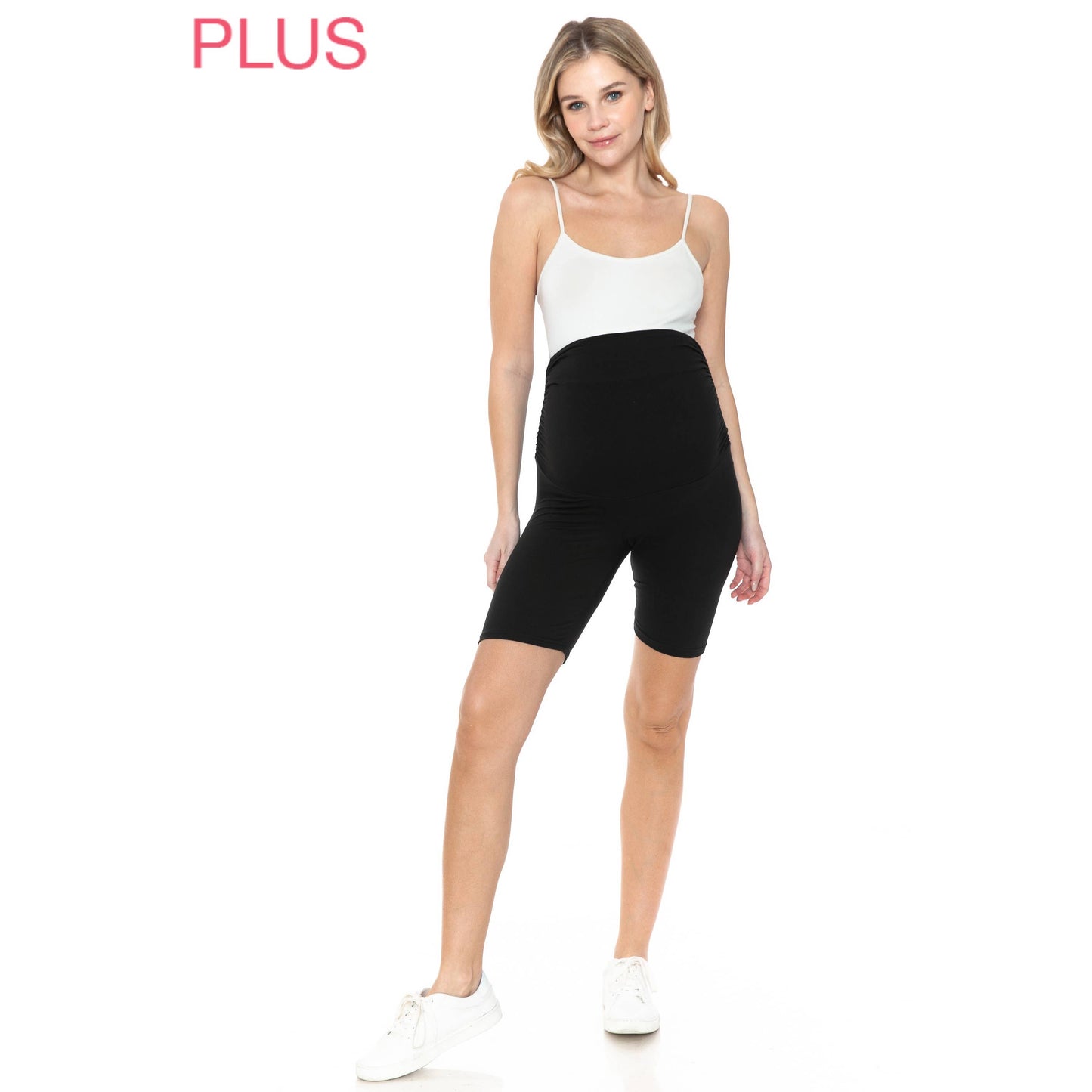 Plus Size Buttery Soft Stretch Maternity Shorts