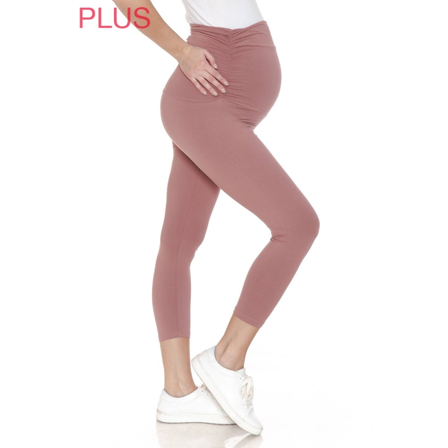 Plus Size Buttery Soft Maternity Capri Leggings