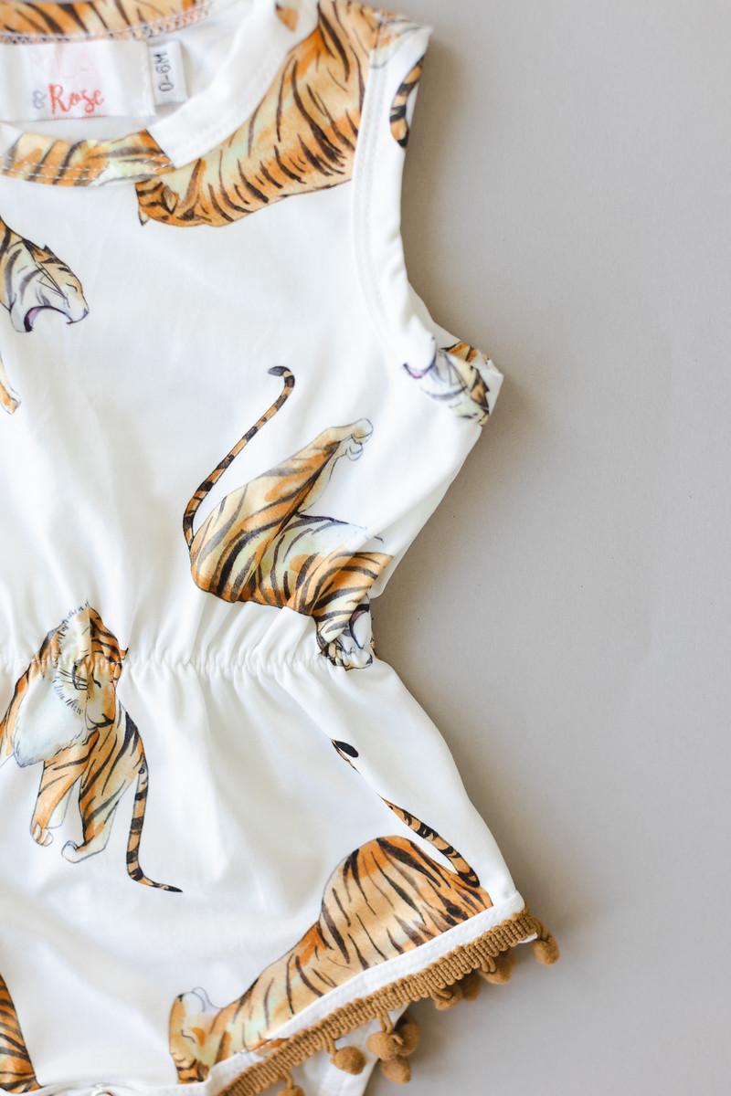 Tiger Queen Pom Pom Romper