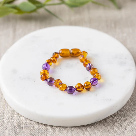 Genuine Gemstone + Baltic Amber Jewelry