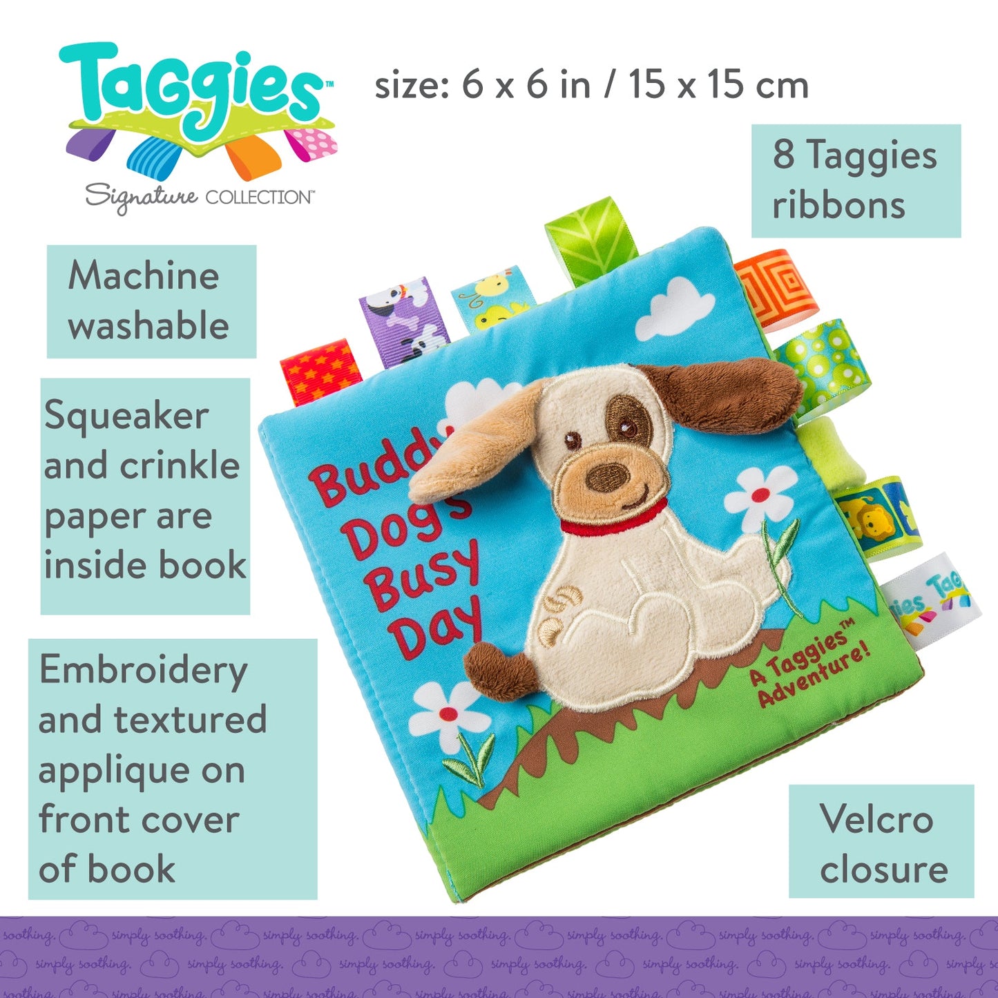 Taggies Soft Book Buddy Dog