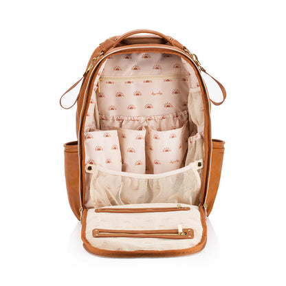 Boss Plus™ Backpack Diaper Bag - Cognac