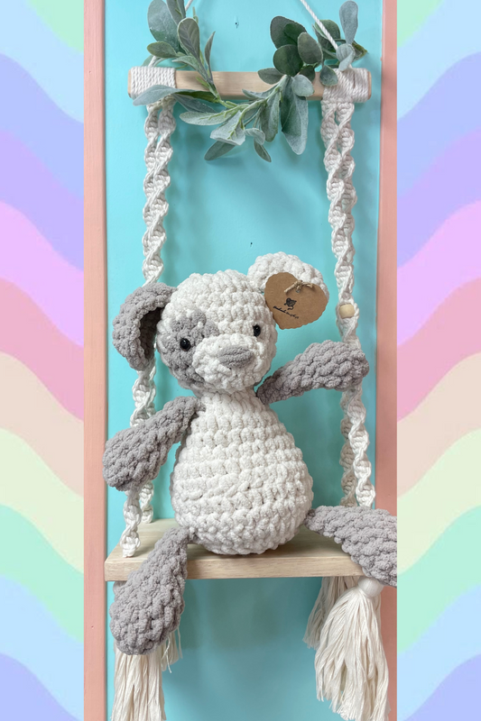 Handmade Heartbeat Gray Spotted Puppy