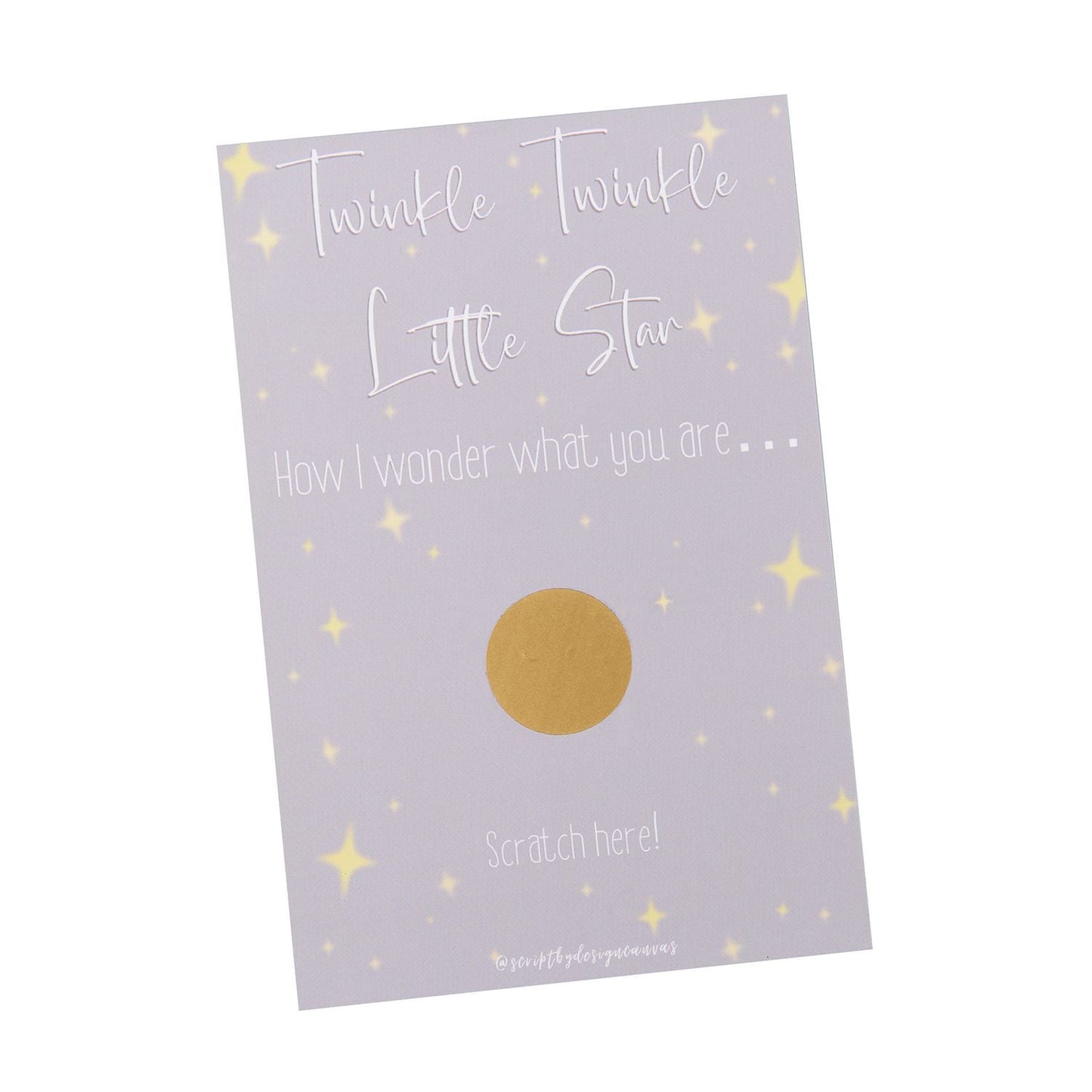 Gender Reveal Scratch Off Card