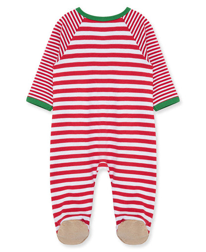 Reindeer Stripe 2-Way-Zip Footie