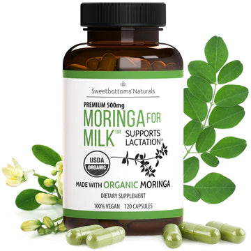 Organic Moringa for Milk- 120 Capsules