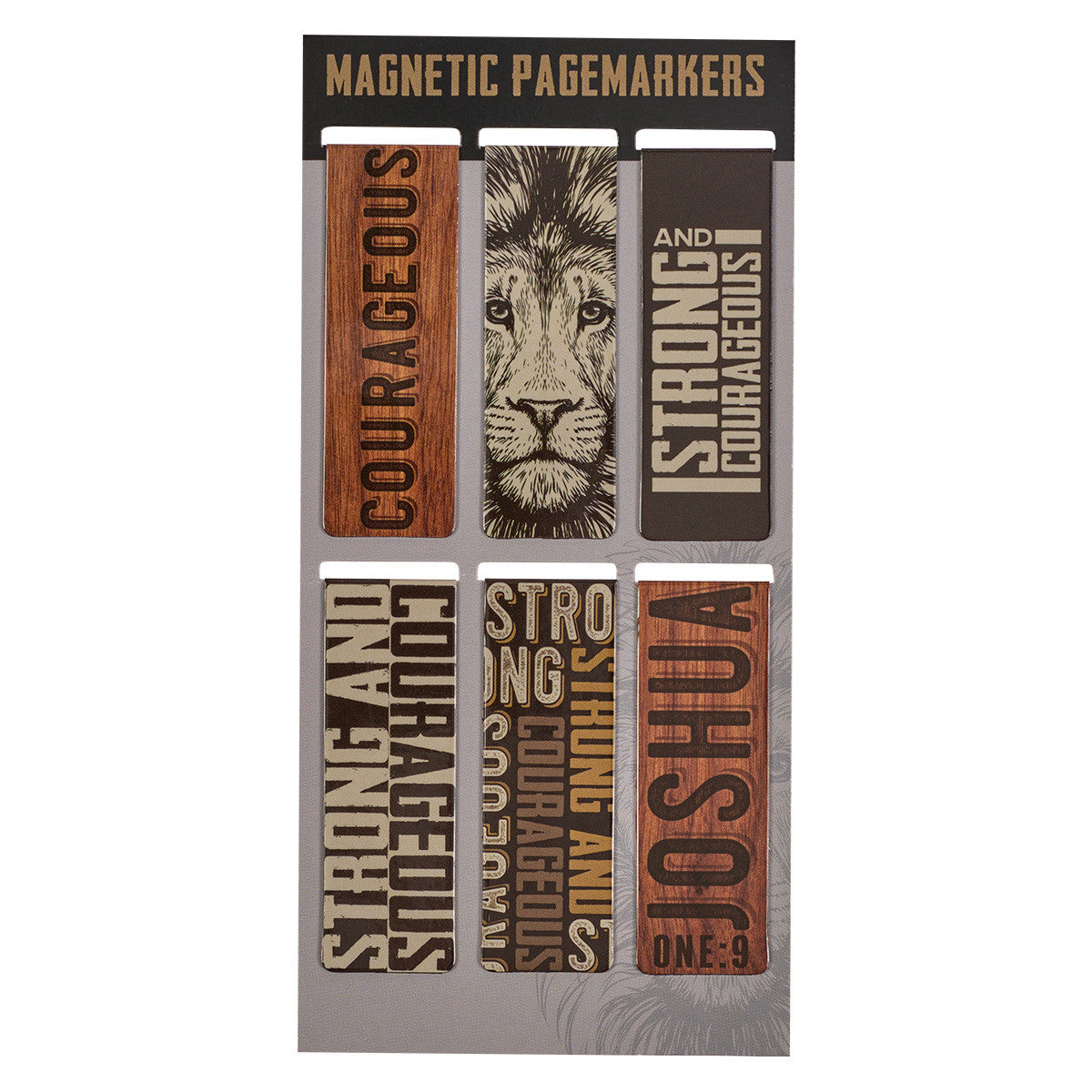 Strong and Courageous Magnetic Bookmark Set