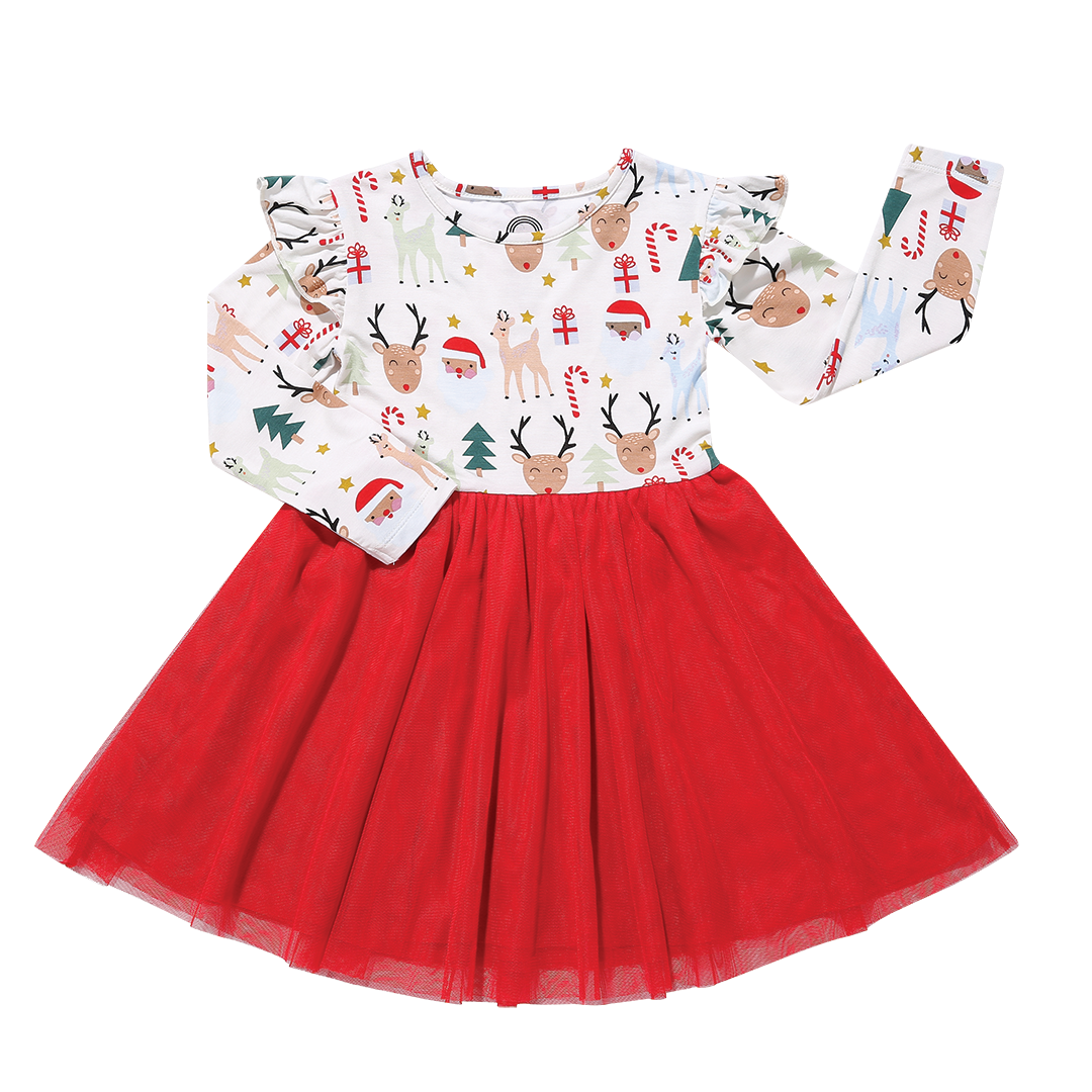 Santa and Friends Bamboo Tulle Dress