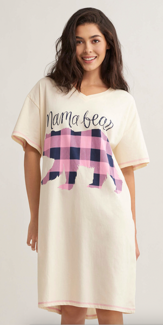 Mama Bear Plaid Women's Sleepshirt