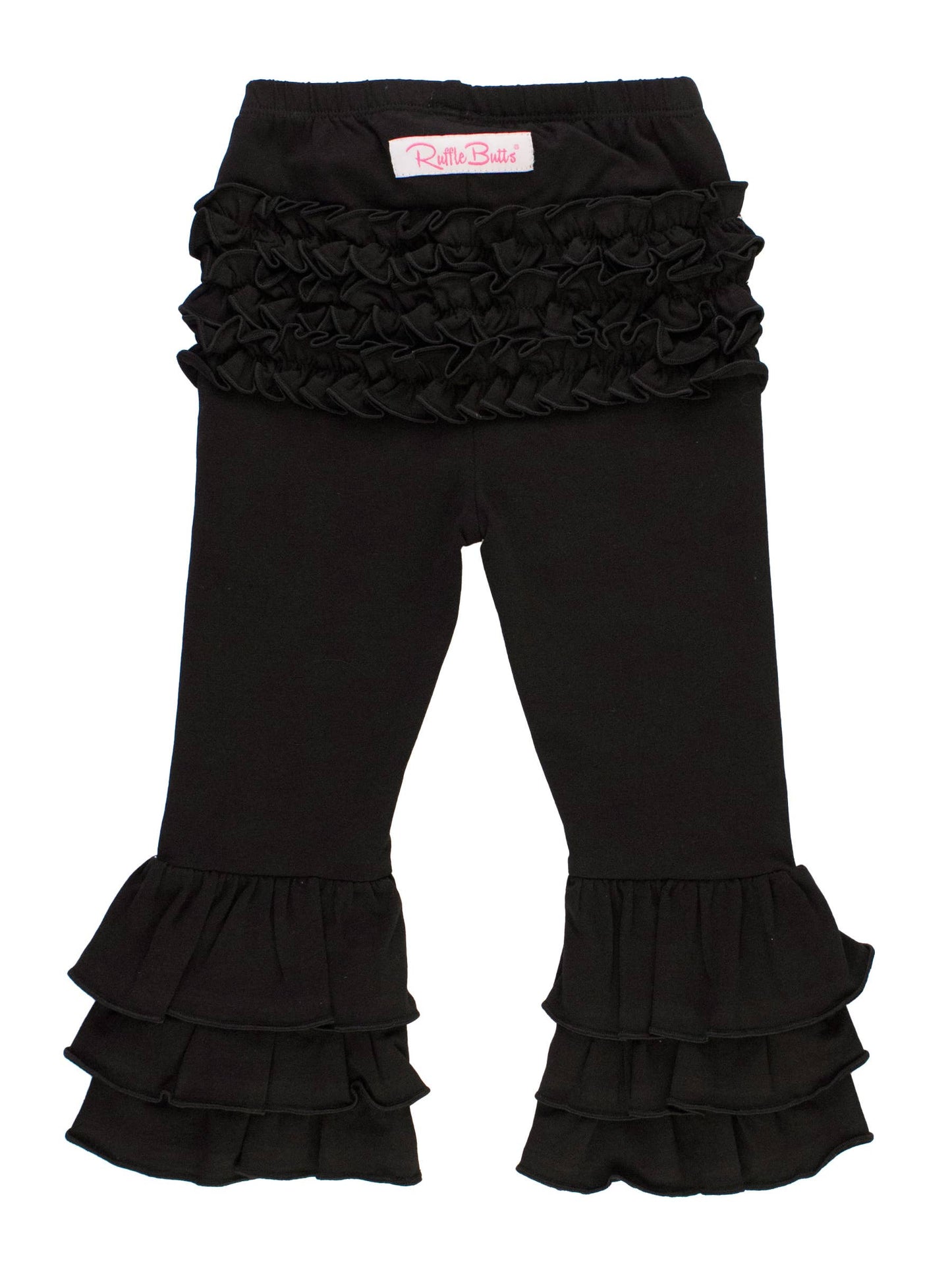 Black Ruffle Flare Pants