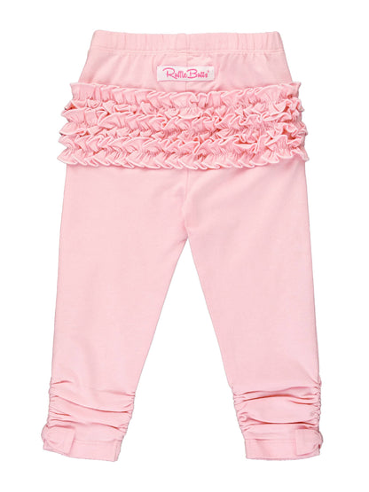 Pink Ruched Bow Leggings