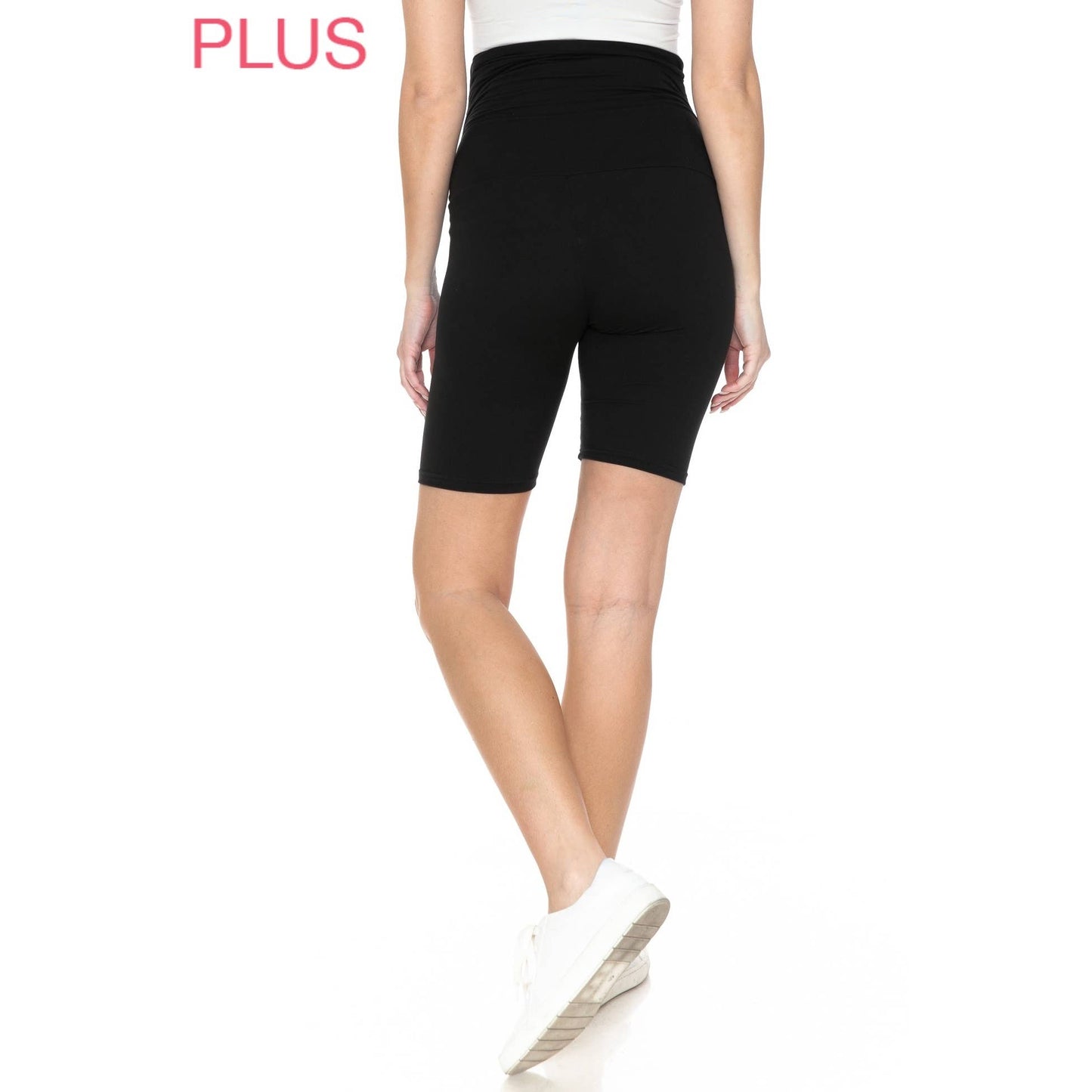 Plus Size Buttery Soft Stretch Maternity Shorts