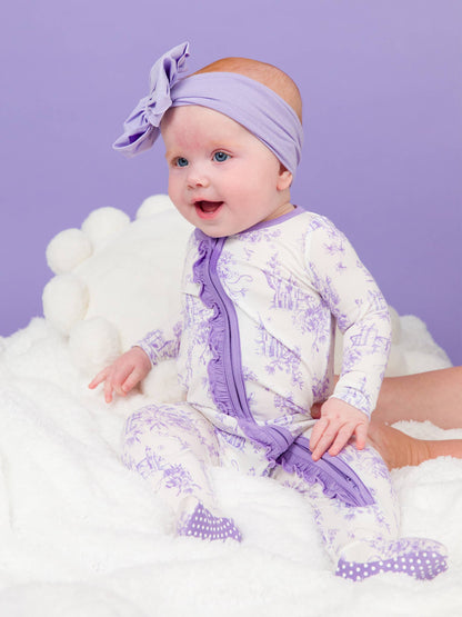 Purple Princess Bamboo Footed Ruffle Pajama