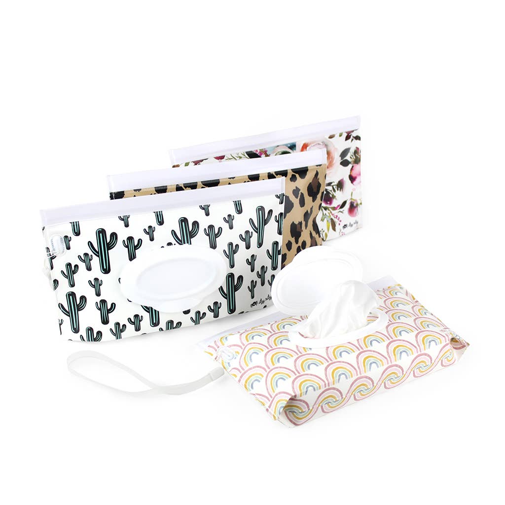 Take & Travel™ Pouch Reusable Wipes Case - Floral