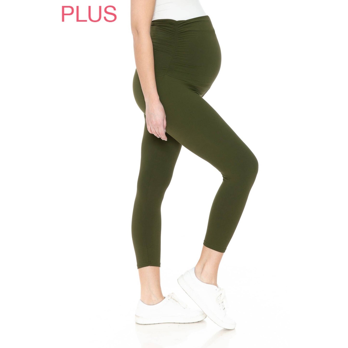 Plus Size Buttery Soft Maternity Capri Leggings