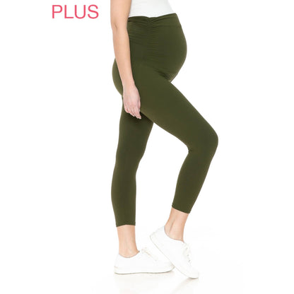 Plus Size Buttery Soft Maternity Capri Leggings