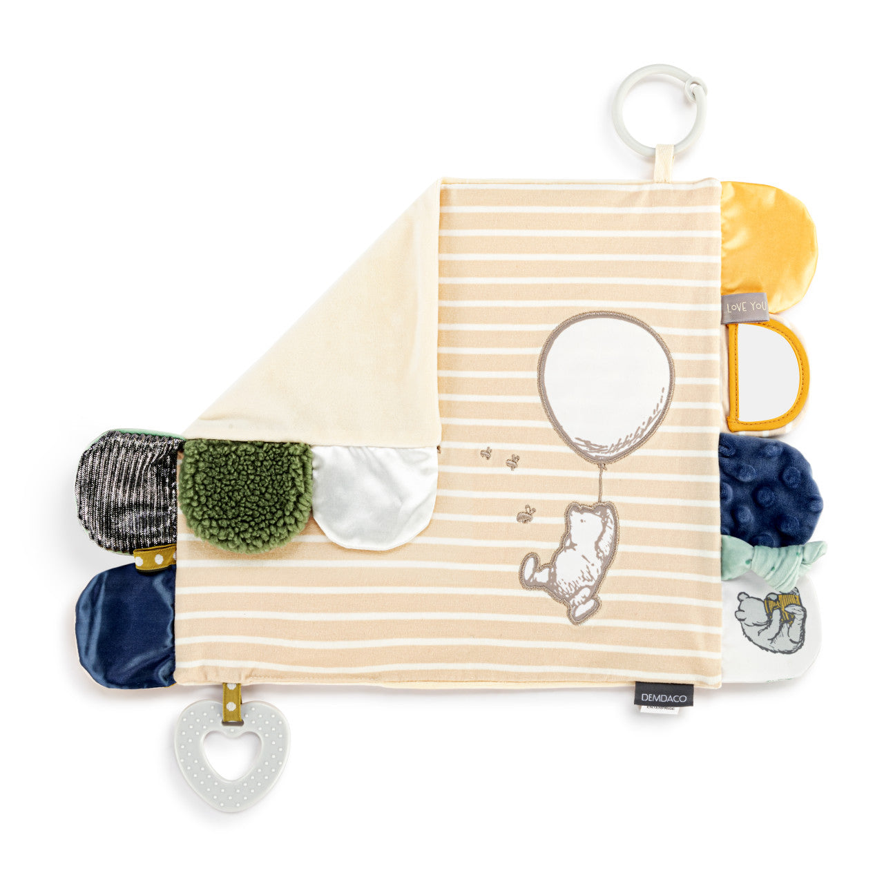 Activity Blankie - Tan and Blue