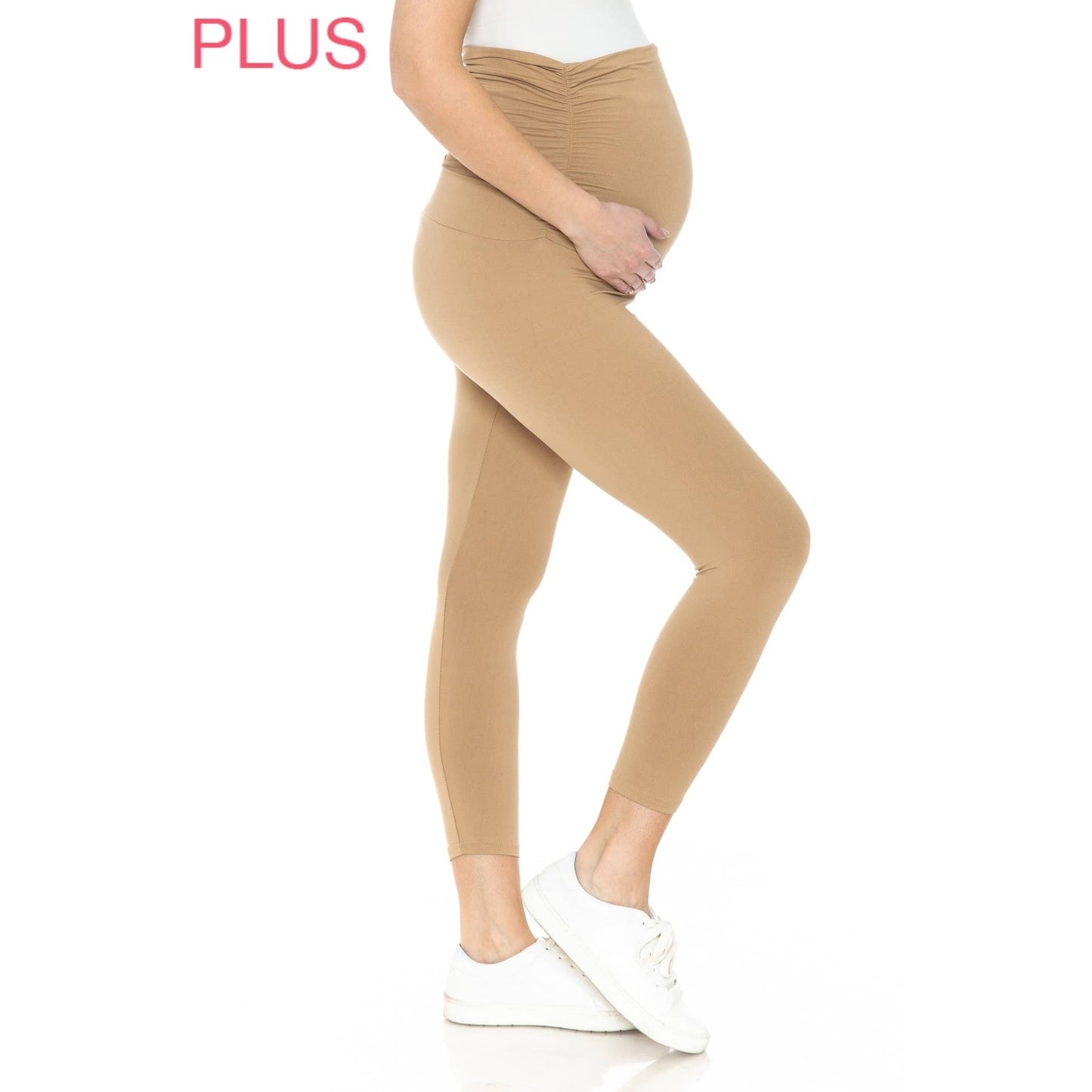 Plus Size Buttery Soft Maternity Capri Leggings