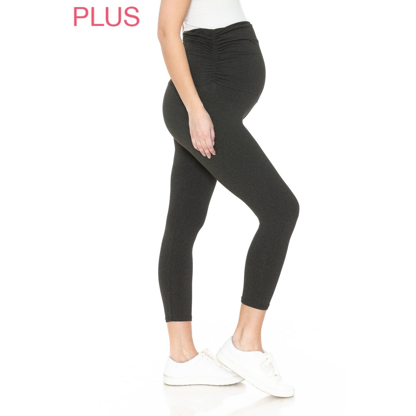 Plus Size Buttery Soft Maternity Capri Leggings