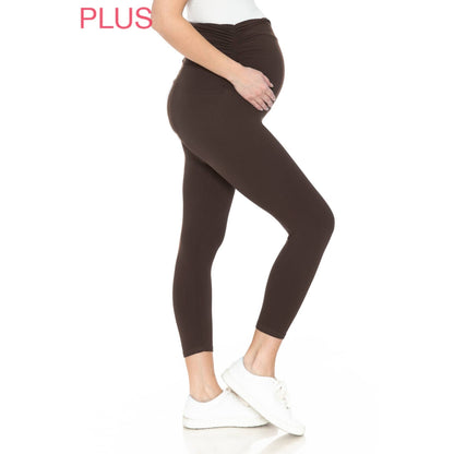 Plus Size Buttery Soft Maternity Capri Leggings