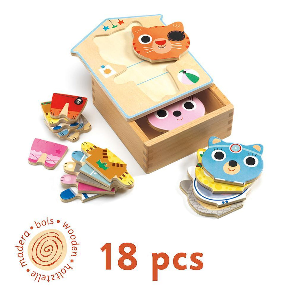 Wooden Puzzle Dressup Mix