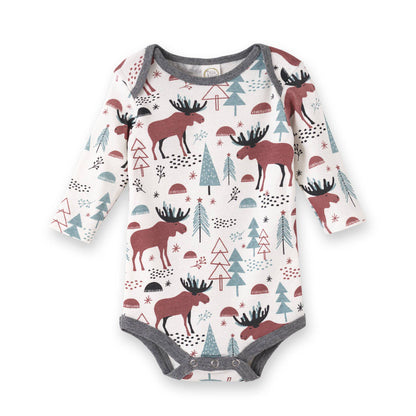 Baby Boy's Moose Tracks Cotton Bodysuit