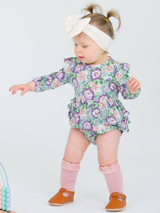 Alpine Floral Long Sleeve Bubble Romper